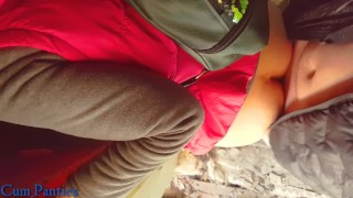 Fuck on an abandoned military building | Cum in panties and pulled them up