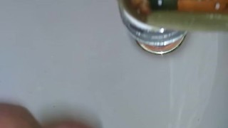 Jerking off quick cum shot