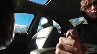 Quick jerk off in my car