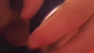 Watch me fuck my tight little pussy with a bottle