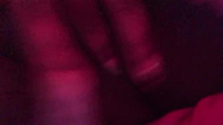 Horny ebony playing with her tight pussy