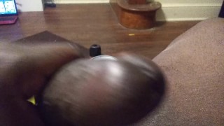 In the crib jerking off.