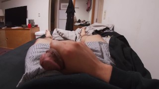 Teasing my cock before bed