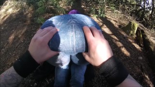 Cute teen leggins walk , piss , POV