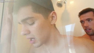 Mexican Twink Gets Seduced & Shower Fucked By Handsome Jock Alex Mecum
