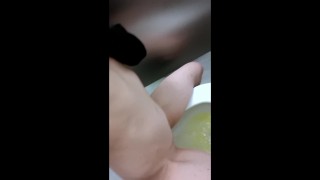 Sitting Backwards On A Public Toilet To Pee