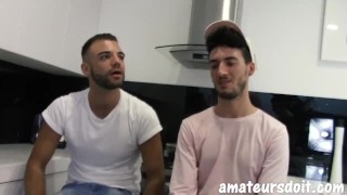 AmateursDoIt - Monster cock stud fucks hairy jock in kitchen before cumshot