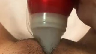 Pussy Clit Rub with Bottle Cap and Condom Massage ASMR