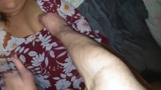 Cheating slutty GF comes home from party w/ between her legs