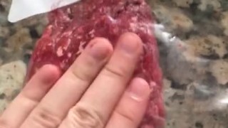 beating my meat in the kitchen while people are home