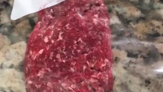 beating my meat in the kitchen while people are home