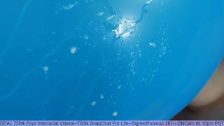 Squirting Breast Milk on 36" Balloon