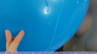 Squirting Breast Milk on 36" Balloon