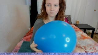 Inflation Fantasy Blowing Bubble Gum and Balloons
