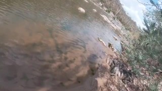 Pissing in River Underwater