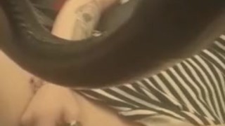 Masturbating on the way to work