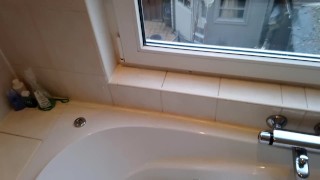A wank in the bathtub.