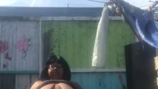 Tit bounce nipple lick