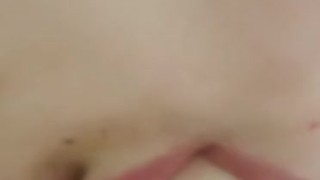 Licking my pedicures toes in the shower