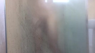 Taking a shower