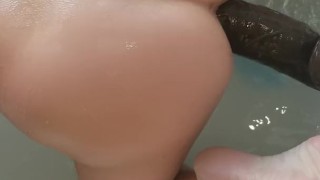 13 inches Deep doogy! Getting dirty in the afternoon bath