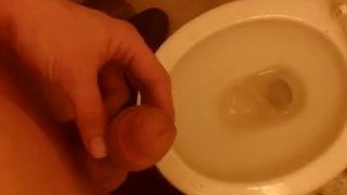 Pissing Into My Toilet w/My Pre-Op Transgal Clit, Two Simultaneous Streams