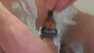 Shaving my cock in time lapse