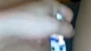 Asian girl masturbating with fingers and toys