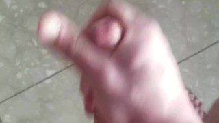 HUGE Cumshot on the Kitchen Floor