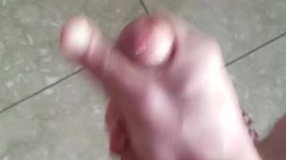 HUGE Cumshot on the Kitchen Floor