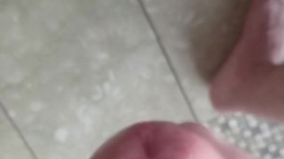 HUGE Cumshot on the Kitchen Floor