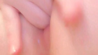 Tight pink pussy, milky squirt, wet tight pussy