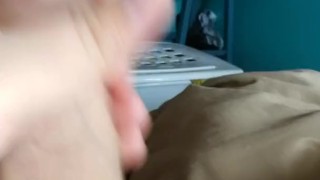 Playing with my huge cock