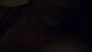 Sucking my big titties