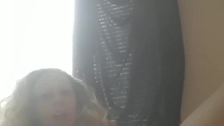 Blonde fucks New hot pink toy