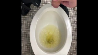 Peeing in a public restroom really had to go