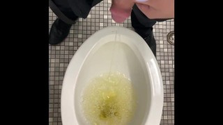 Peeing in a public restroom really had to go