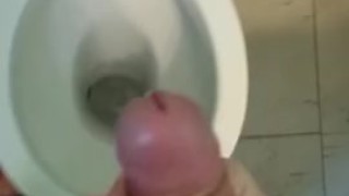 Shooting far in the bathroom.