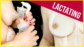 Lactating my breast milk pumping and smearing LACTATION MILKING CLOSE UP -  Free Porn Videos - YouPorn