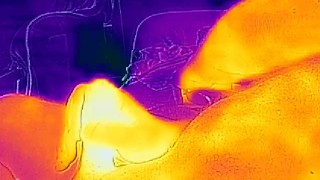 Flir Thermal solo man masturbating