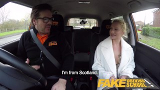 Fake Driving School Blonde Polish babes pussy gets slammed