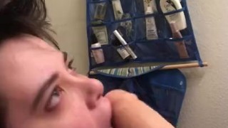stoned femboy gagging