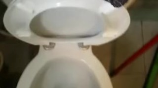 Really horny in the bathroom.