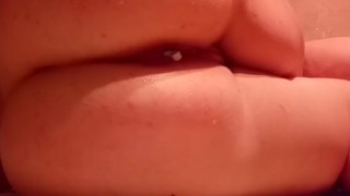 Mom's big ass makes a fountain and shoots a phone charge