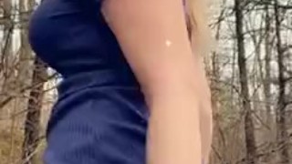 Peek up my dress on my hike