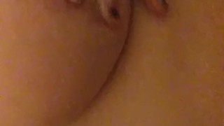 Squeezing soap between MASSIVE 38I Tits