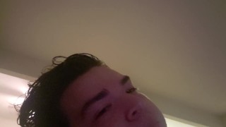 First time attempting to deep throat with dildo