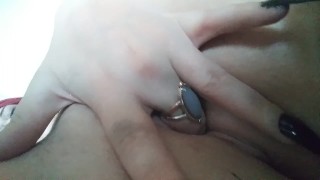 Short female solo tease