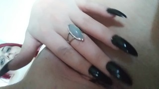 Short female solo tease