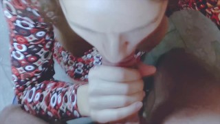 Pregnant Busty Step Sister Sucked Dick And Get Cumshot face,Panda Style,POV